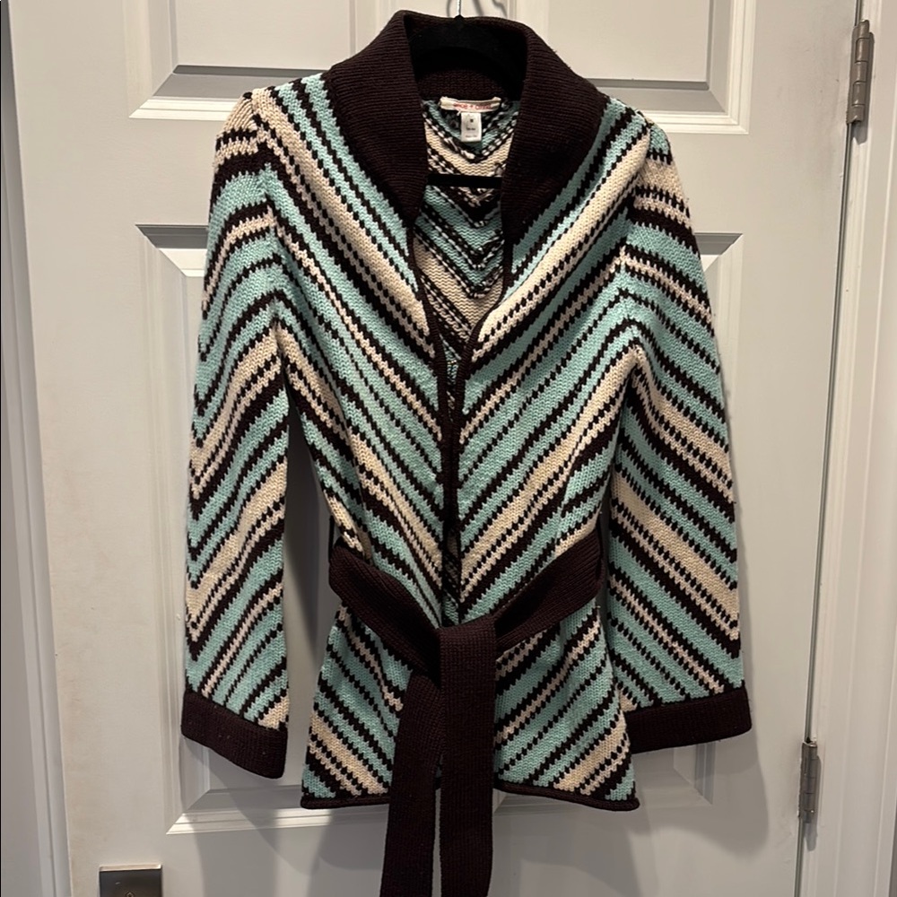 Alice & Olivia Chic Chevron Knit Cardigan - Multicolor